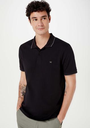 Camisa Polo em Algodão com Bordado da Marca