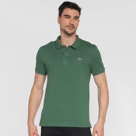 Camisa slim fit em piqué de algodão Lacoste para homem - Men's