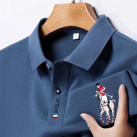 Imagem de Camisa Polo Masculina Bordada - Manga Curta, Casual e Confortável - Verão