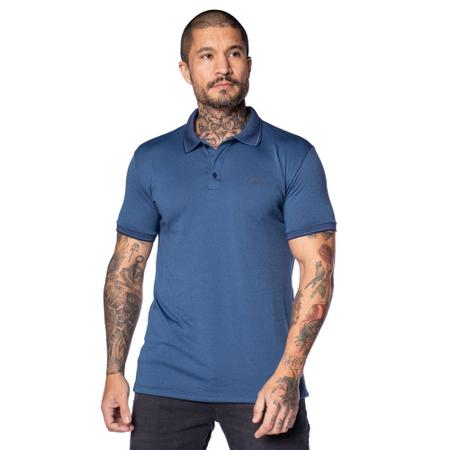 Imagem de Camisa Polo Masculina Nicoboco Slim Fit Lisa Azul