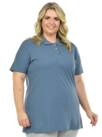 Imagem de Camisa polo piquet feminina plus size fenomenal