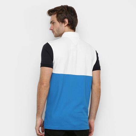 Camisa Polo Tommy Hilfiger Color Block Masculina - Camisas Pólo Masculinas  - Magazine Luiza