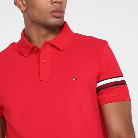 Camisa Polo Tommy Hilfiger Masculino Lisa Masculina - Vermelho