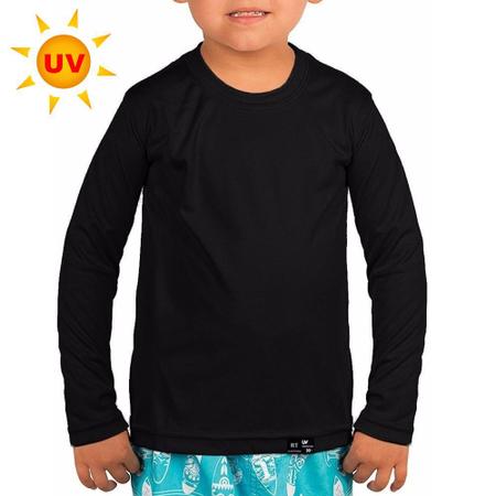 Imagem de Camisa Proteção Solar Infantil Unissex Uv50+ Manga Longa Praia Piscina Esportes