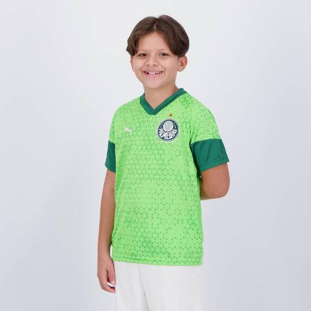 Imagem de Camisa Puma Palmeiras Treino 2024 Juvenil Verde