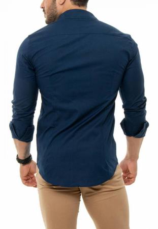 Imagem de Camisa red feather masculina slim azul marinho