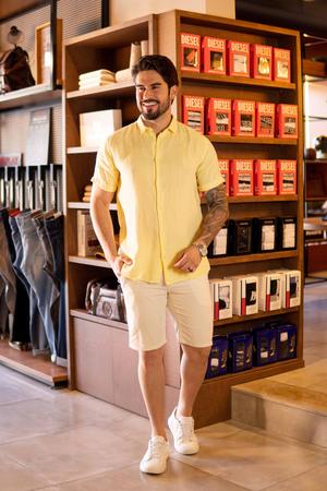 Camisa de linho masculina reserva 2025