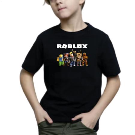 Roblox Camiseta Masculina com Manga de Fotos, Preto, Small