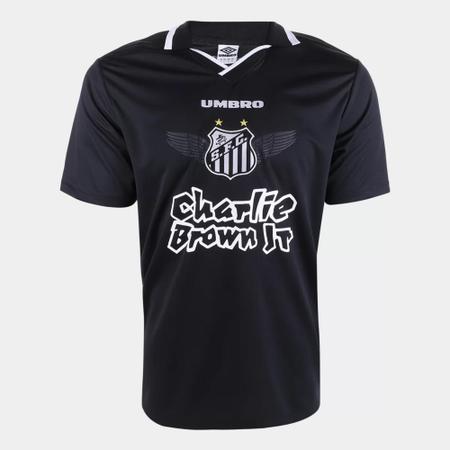 Imagem de Camisa Santos Charlie Brown Jr. Marginal Alado Umbro Masculina - Preto