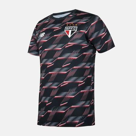 Imagem de Camisa São Paulo New Balance Pré Jogo 2024 Oficial Black Red