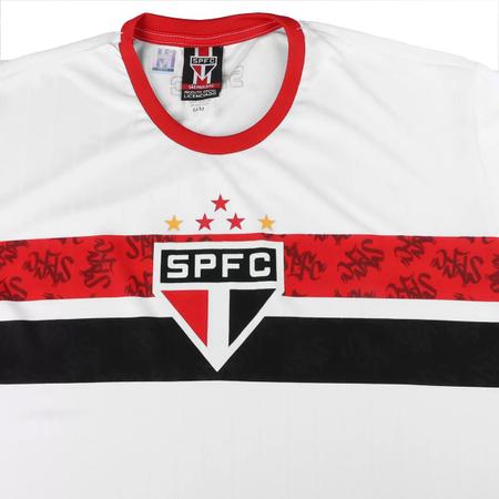 Imagem de Camisa São Paulo Oficial em Poliester Stencil Braziline