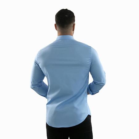 Camisa Social Azul Masculina Super Slim - LEVOK - Camisas