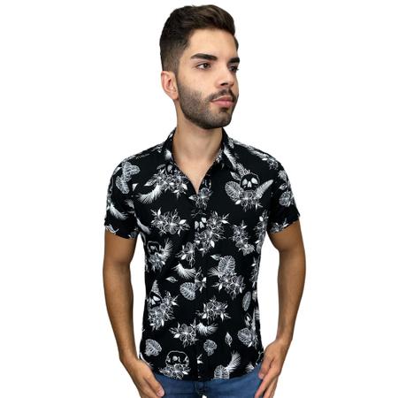 Camisa social estampada best sale floral