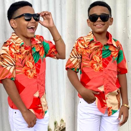 Camisa infantil store estampada floral