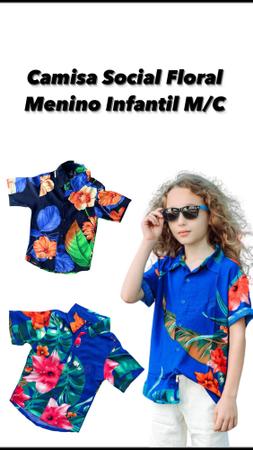 Camisa social best sale estampada infantil