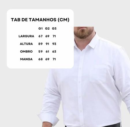 Camisas sociais tamanhos grandes sales
