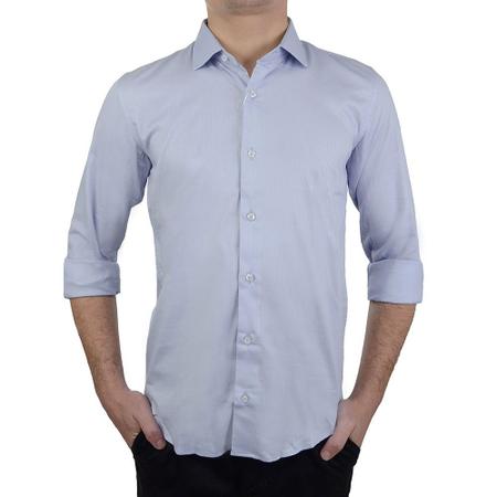 Imagem de Camisa Social Masculina Highstil ML Slim Fit Azul - 01260