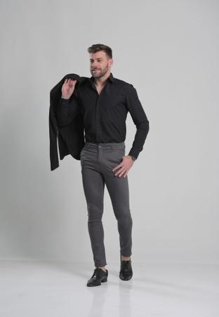 Camisa social masculina kit 4 c elastano slim ES ALFAIATARIA