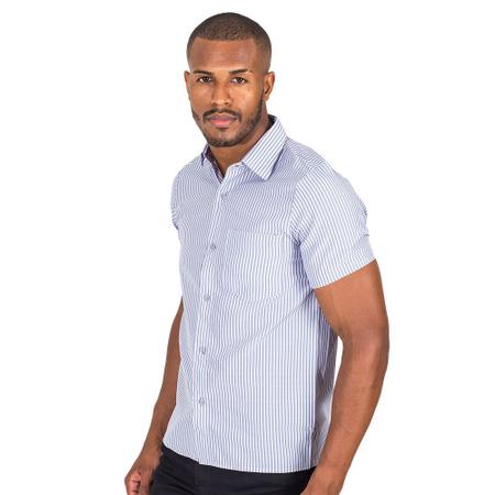 Camisa social hotsell manga curta listrada