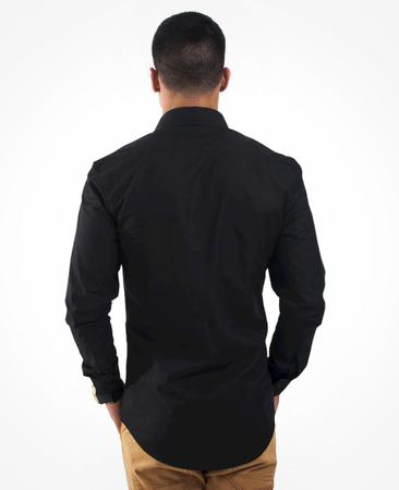 Camisa social hot sale slim preta