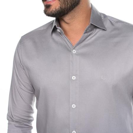 Imagem de Camisa Social Teodoro Masculina ML Super Slim Lisa Casual