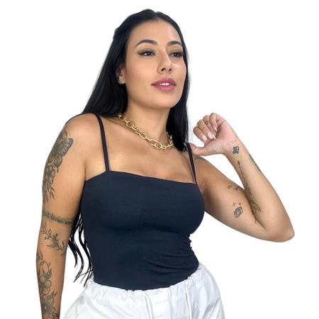 Camisa t-shirt Lisa Camisete Alcinha Fina Slim Fit Cropie Imagem de Camisa t-shirt Lisa Camisete Alcinha Fina Slim Fit Cropie
