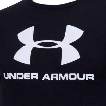 Camisa Under Armour Sportstyle Logo Masculina Preto Branco - Short