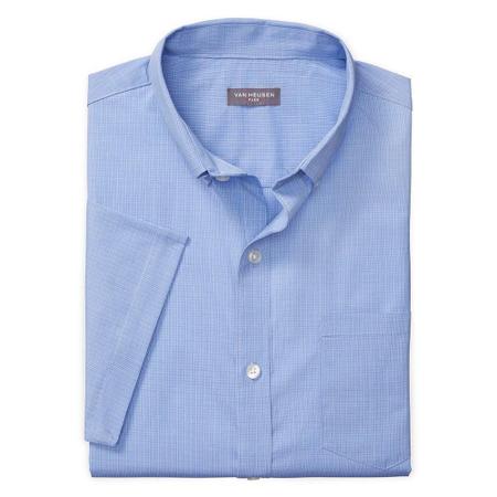 Camisa Van Heusen Reta Padronagem Azul - Compre Agora