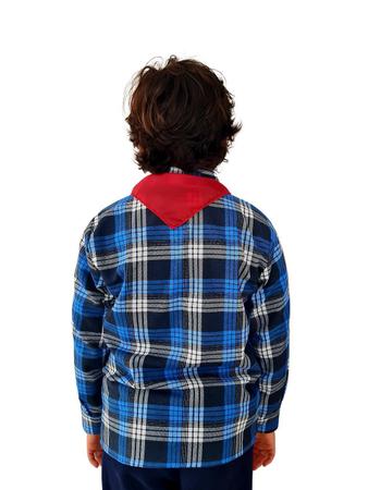 Camisa Infantil Típica Xadrez - Azul