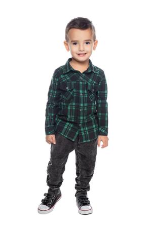 Camisa MC Infantil Dame Dos Xadrez Masculino REF6816 - Toca Da Coruja