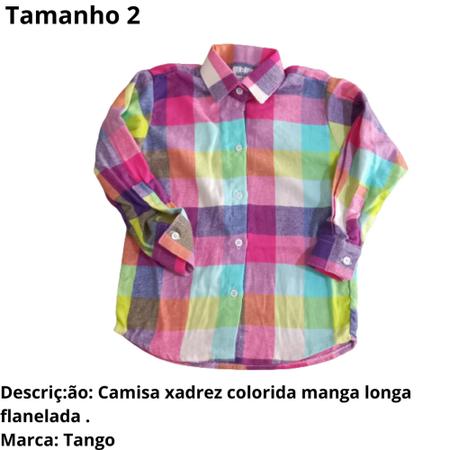 Camiseta Xadrez Feminina Longa Colorida de Festa Junina