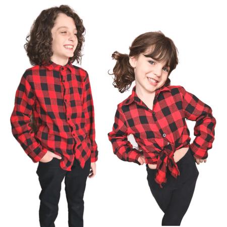 Camisa hotsell xadrez menina