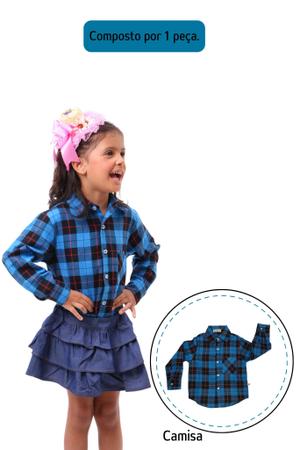 Camisa ML Infantil Dame Dos Xadrez Julita Masculino REF6601 - Toca Da Coruja