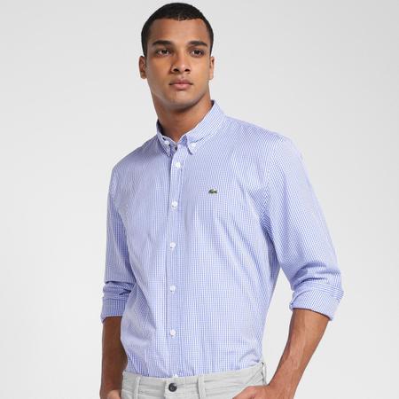 Camisa Xadrez Lacoste Manga Longa Masculina Camisas Masculinas