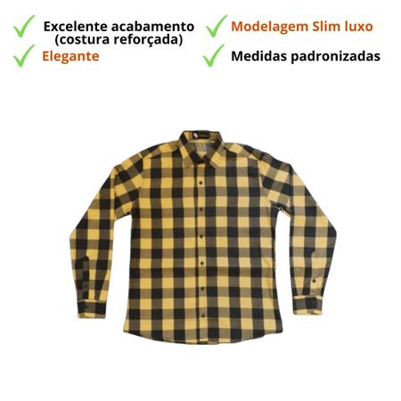 Camiseta Xadrez Masculina Casual Fashion Estiloso Dia a Dia Confortável