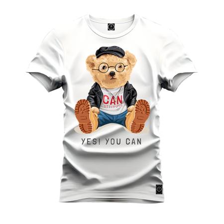 Imagem de Camiseta 100% Algodão Premium Estampada Urso Can