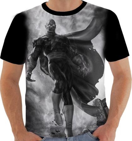 Camiseta 10483 Adão Negro Black Adam Personagem Shazam - Primus Imagem de Camiseta 10483 Adão Negro Black Adam Personagem Shazam