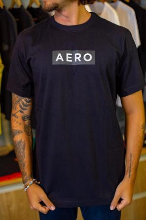 Imagem de Camiseta Aeropostale Masculina Placa Aero Preto