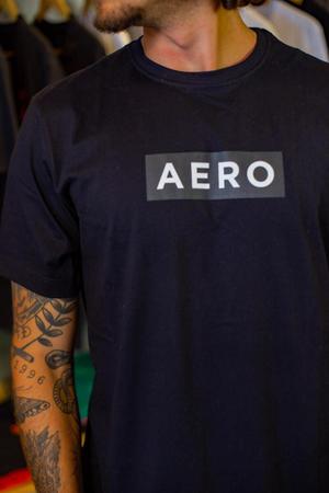 Imagem de Camiseta Aeropostale Masculina Placa Aero Preto