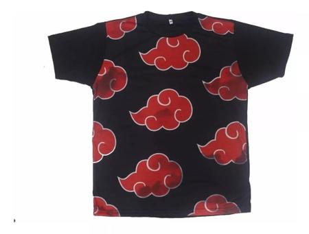 Camiseta Akatsuki Nuvem Vermelha Masculina Personalizada