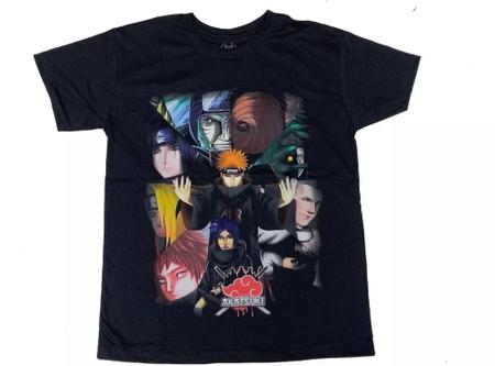 Camiseta Akatsuki Anime Naruto Unissex Algodão