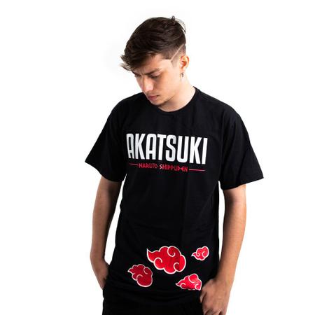 Camiseta Camisa Naruto Akatsuki Nuvem Anime Mangá Branca