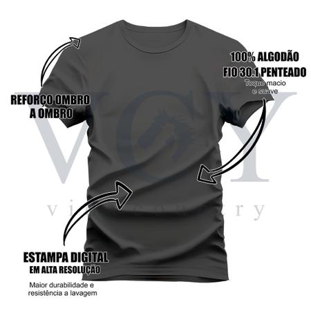 Imagem de Camiseta Algodão Estampada Unissex T-Shirt Confortável Ride V C Y