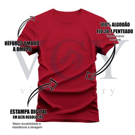 Imagem de Camiseta Algodão Estampada Unissex T-Shirt Confortável Vida Boro