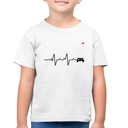 Imagem de Camiseta Algodão Infantil Batimentos Cardíacos Gamer - Foca na Moda