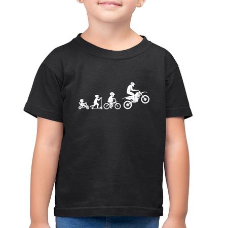 Camiseta infantil de desenho animado para bicicleta e moto