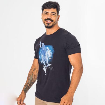 Imagem de Camiseta Algodão Masculina Com Estampa Casual Manga Curta