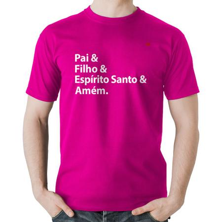 Imagem de Camiseta Algodão Pai, Filho, Espírito Santo, Amém - Foca na Moda
