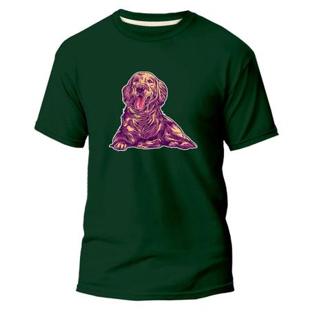 Camiseta Algodão Premium Estampa Digital Cachorro Labrador - El exquema Imagem de Camiseta Algodão Premium Estampa Digital Cachorro Labrador