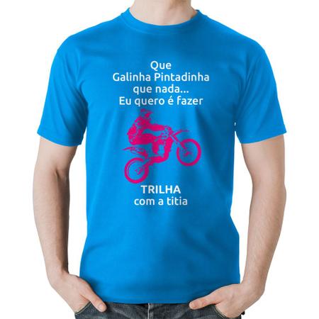 Camiseta Trilha com a titia (moto rosa)